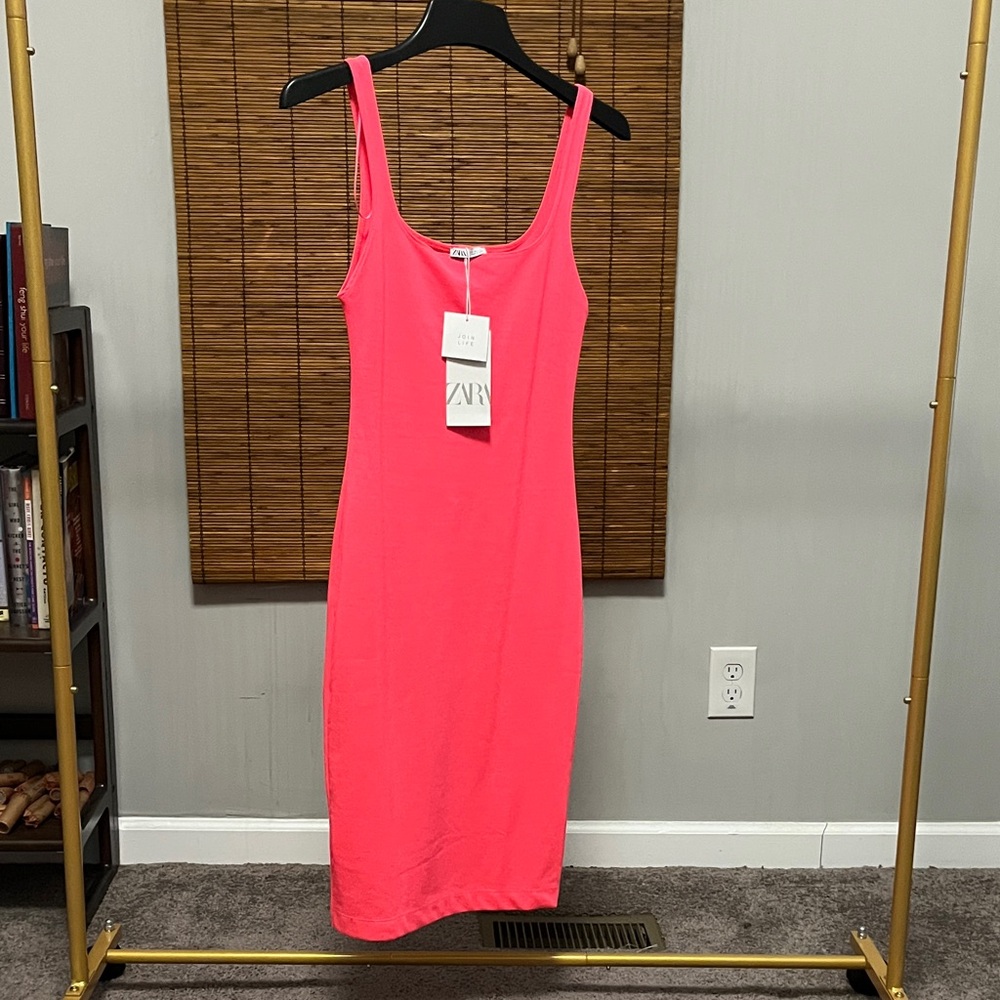 Zara Vibrant Pink Tank Dress
